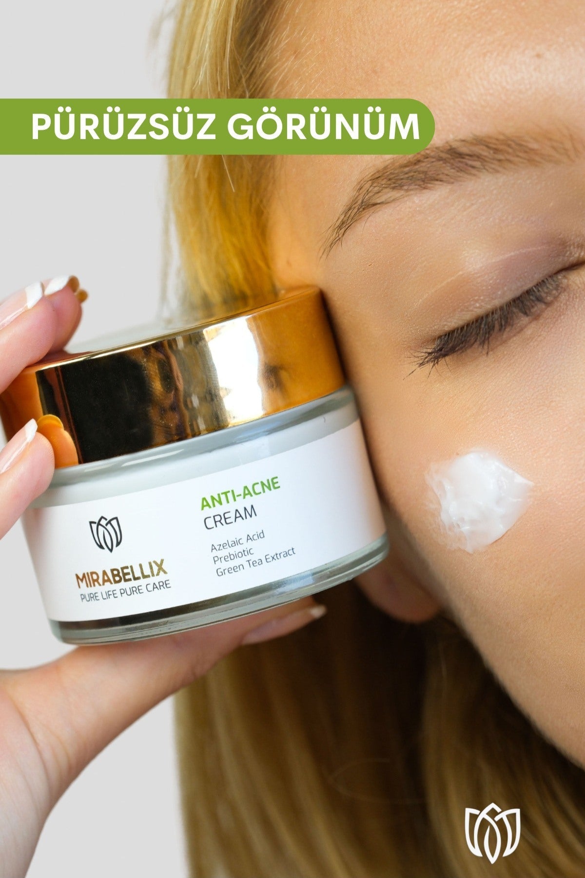 Mirabellix, Azeleik Asit İçeren Akne ve Sivilce Karşıtı Bariyer Onarıcı Bakım Kremi 50 ml