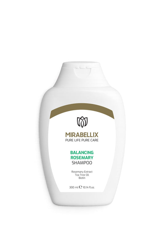 Mirabellix, Arındırıcı Biberiye Şampuanı - Dökülme Karşıtı Biotin ve Çay Ağacı Yağı İçeren Güçlendirici Etki 300 ml