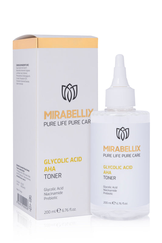 Mirabellix, Glikolik Asit & Niasinamid İçeren Aydınlatıcı ve Gözenek Sıkılaştırıcı Tonik – Prebiyotik Destekli 200 ml