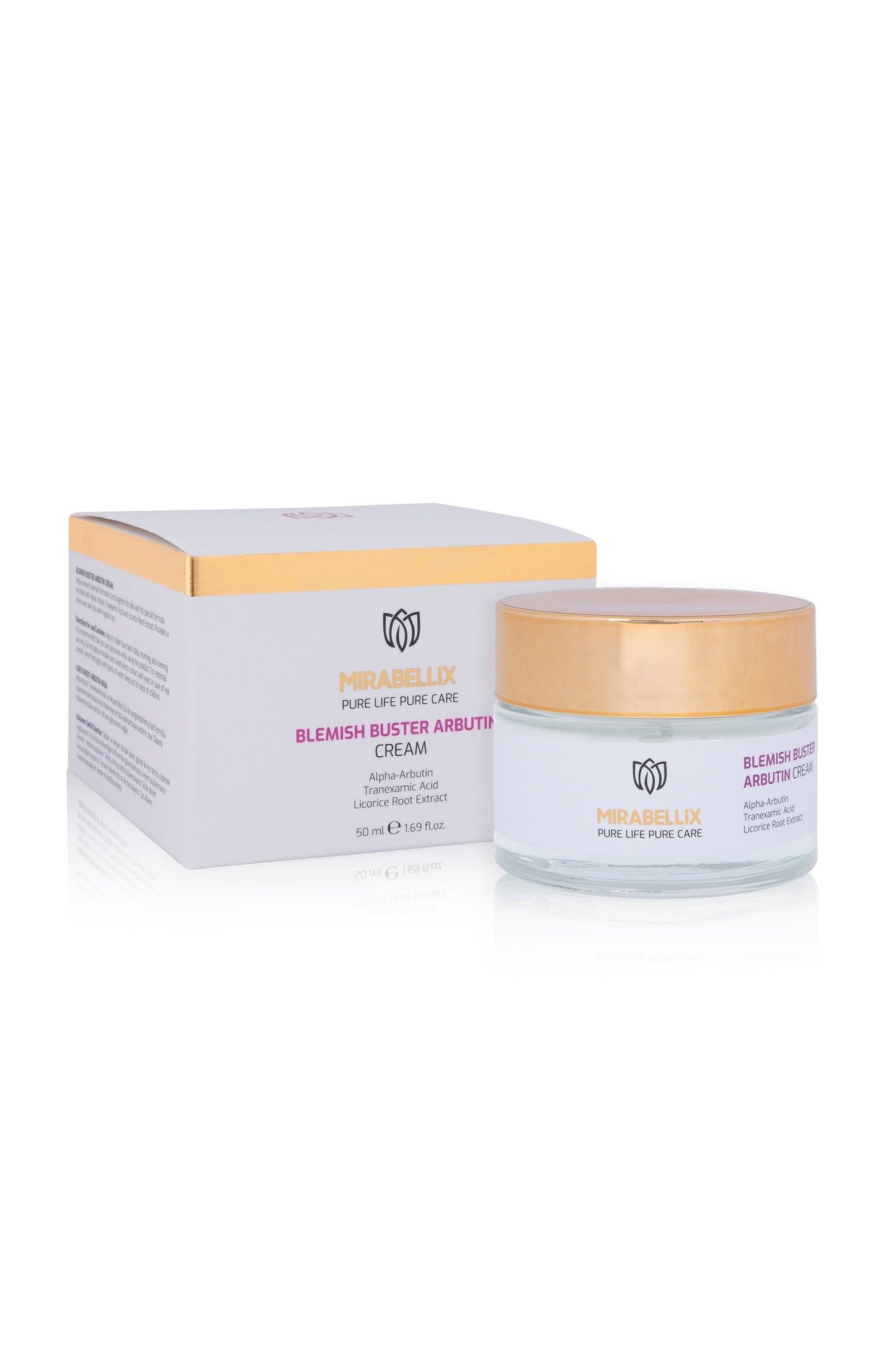 Mirabellix, Arbutin, Meyan Kökü Özlü Leke Karşıtı & Aydınlatıcı Krem – Niacinamide ve Hyaluronik Asit Destekli 50 ml