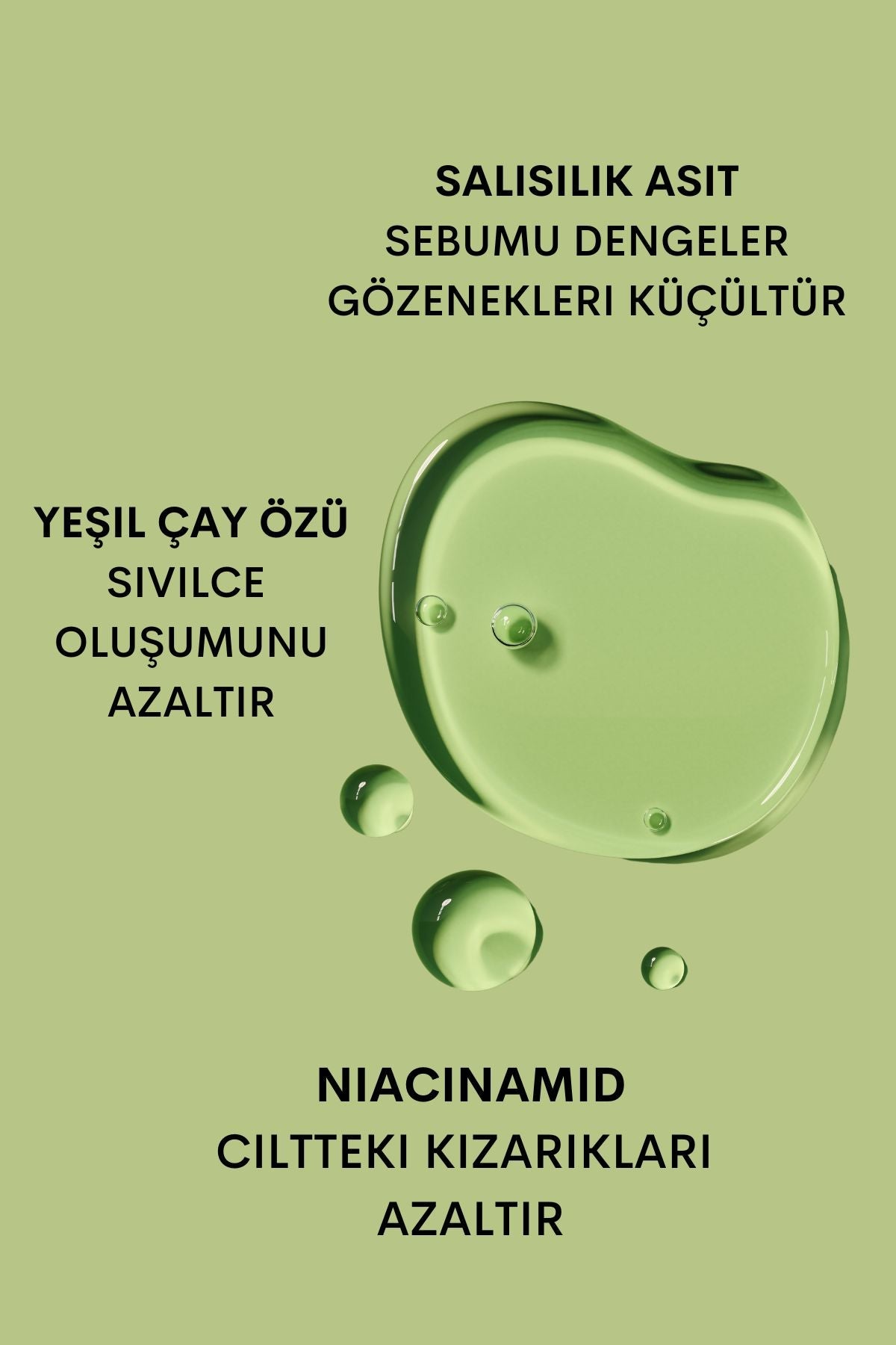 Mirabellix, Salisilik Asit (BHA), Niasinamid ve Yeşil Çay Özlü Gözenek Temizleyici ve Akne Karşıtı Tonik – 200 ml