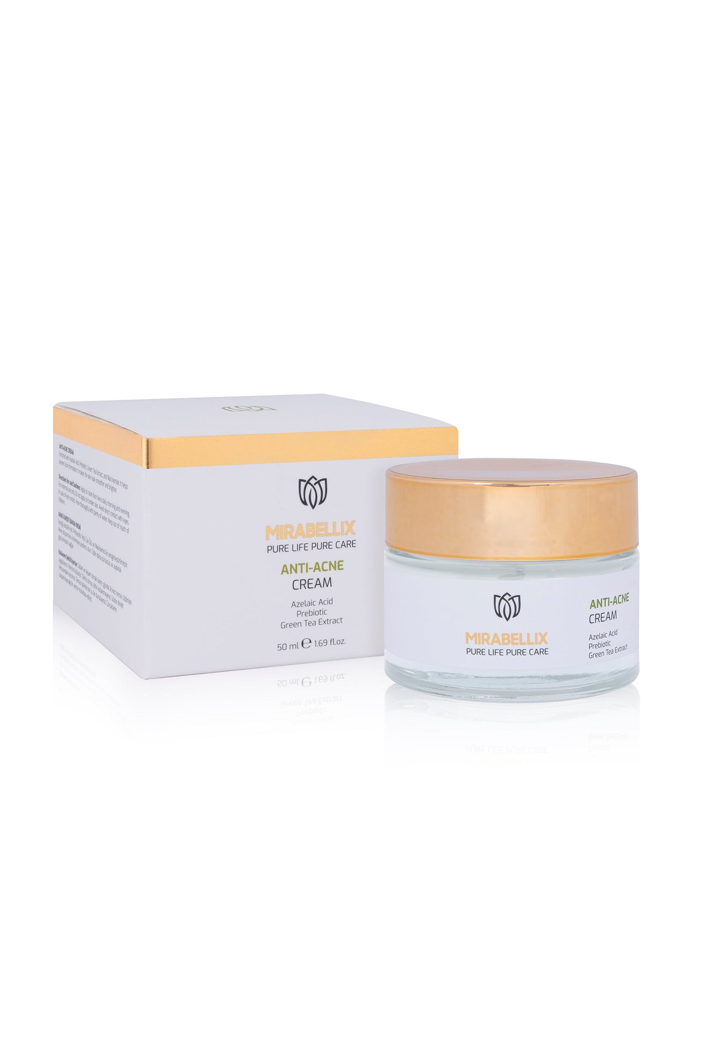 Mirabellix, Azeleik Asit İçeren Akne ve Sivilce Karşıtı Bariyer Onarıcı Bakım Kremi 50 ml