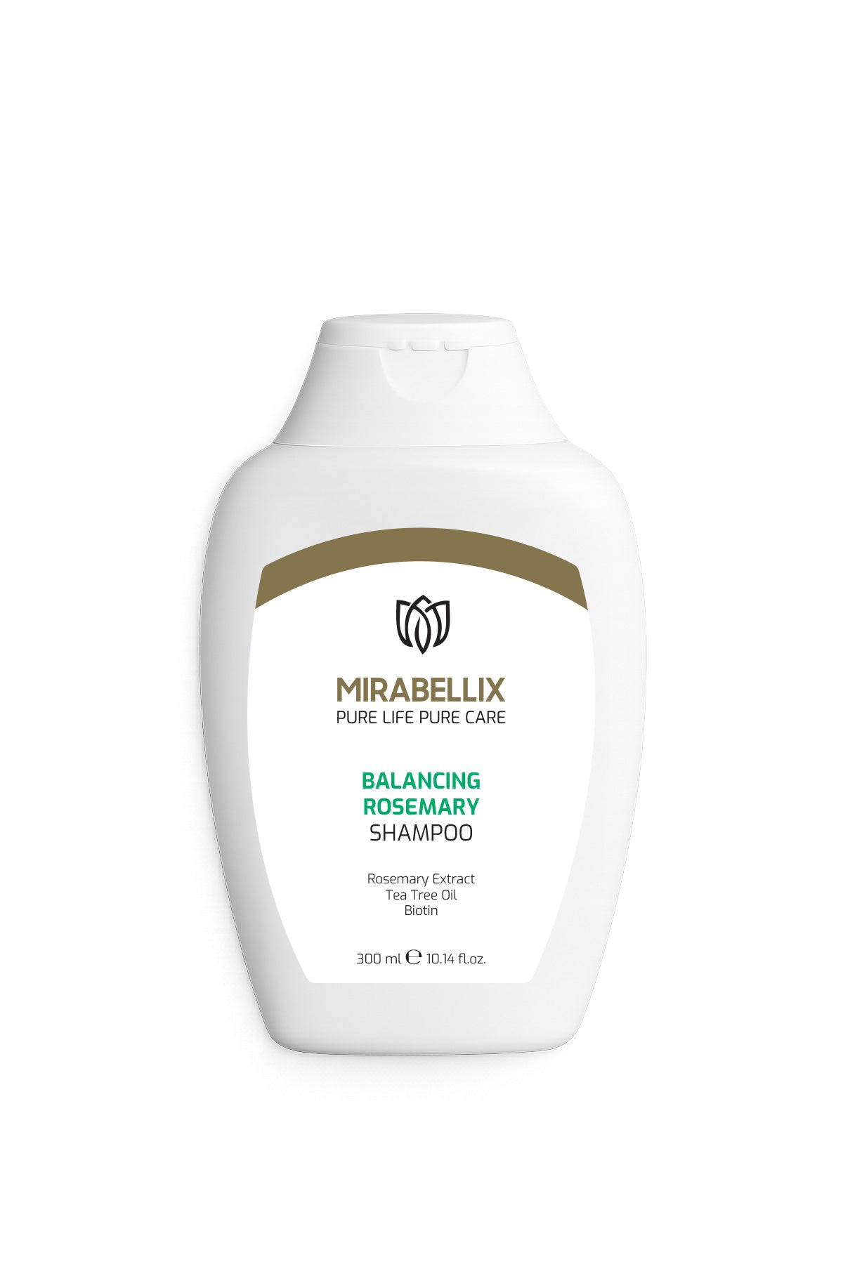 Mirabellix, Arındırıcı Biberiye Şampuanı - Dökülme Karşıtı Biotin ve Çay Ağacı Yağı İçeren Güçlendirici Etki 300 ml