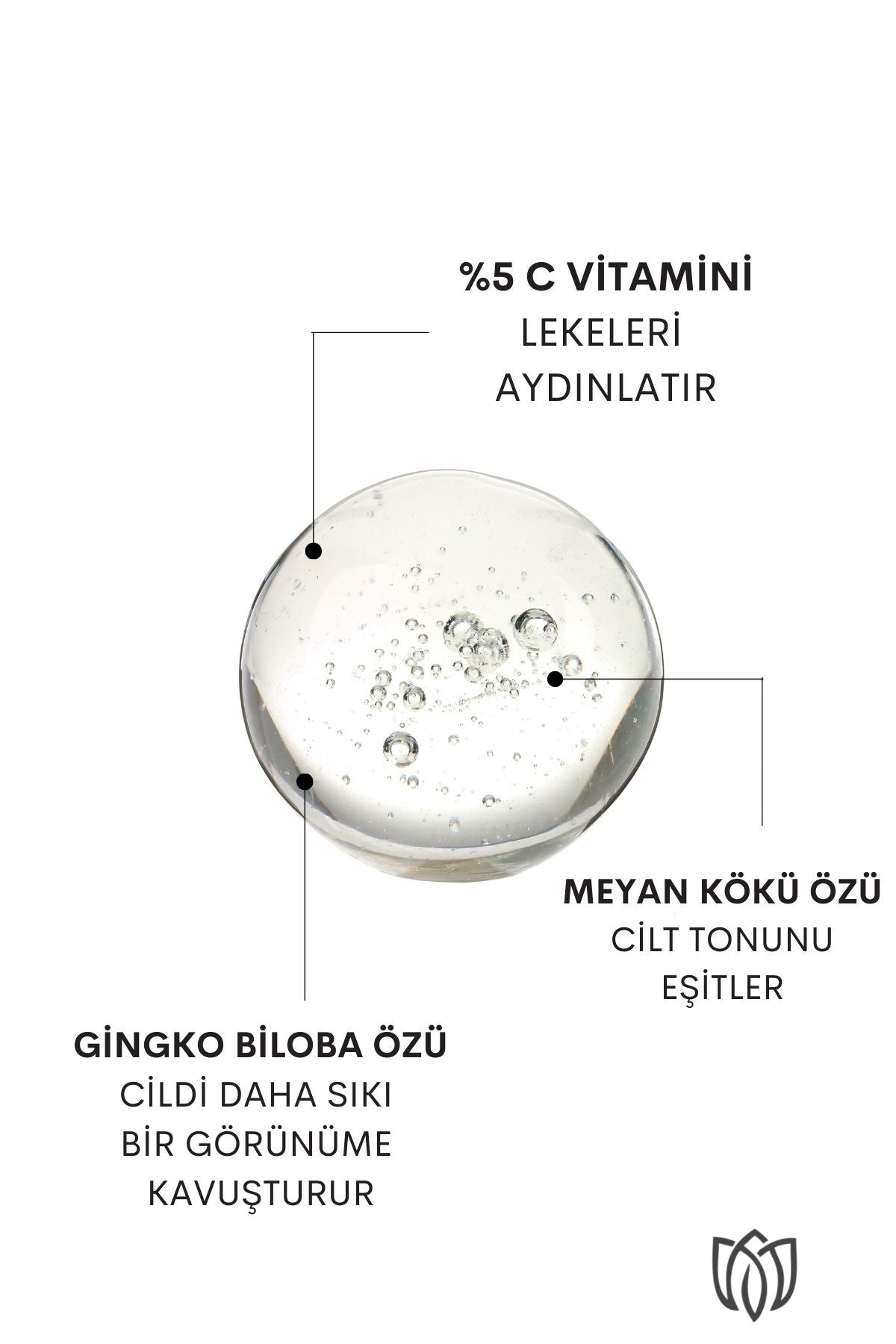 Mirabellix, Aydınlatıcı %5 C Vitamini & Niasinamid İçeren Serum – Meyan Kökü ve Ginkgo Biloba Özlü 30 ml