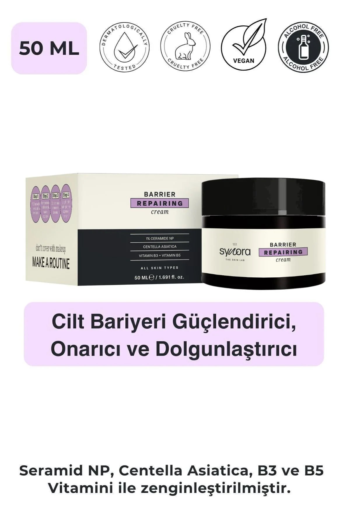 Synora, Cilt Bariyeri Güçlendirici, Onarıcı ve Dolgunlaştırıcı Krem