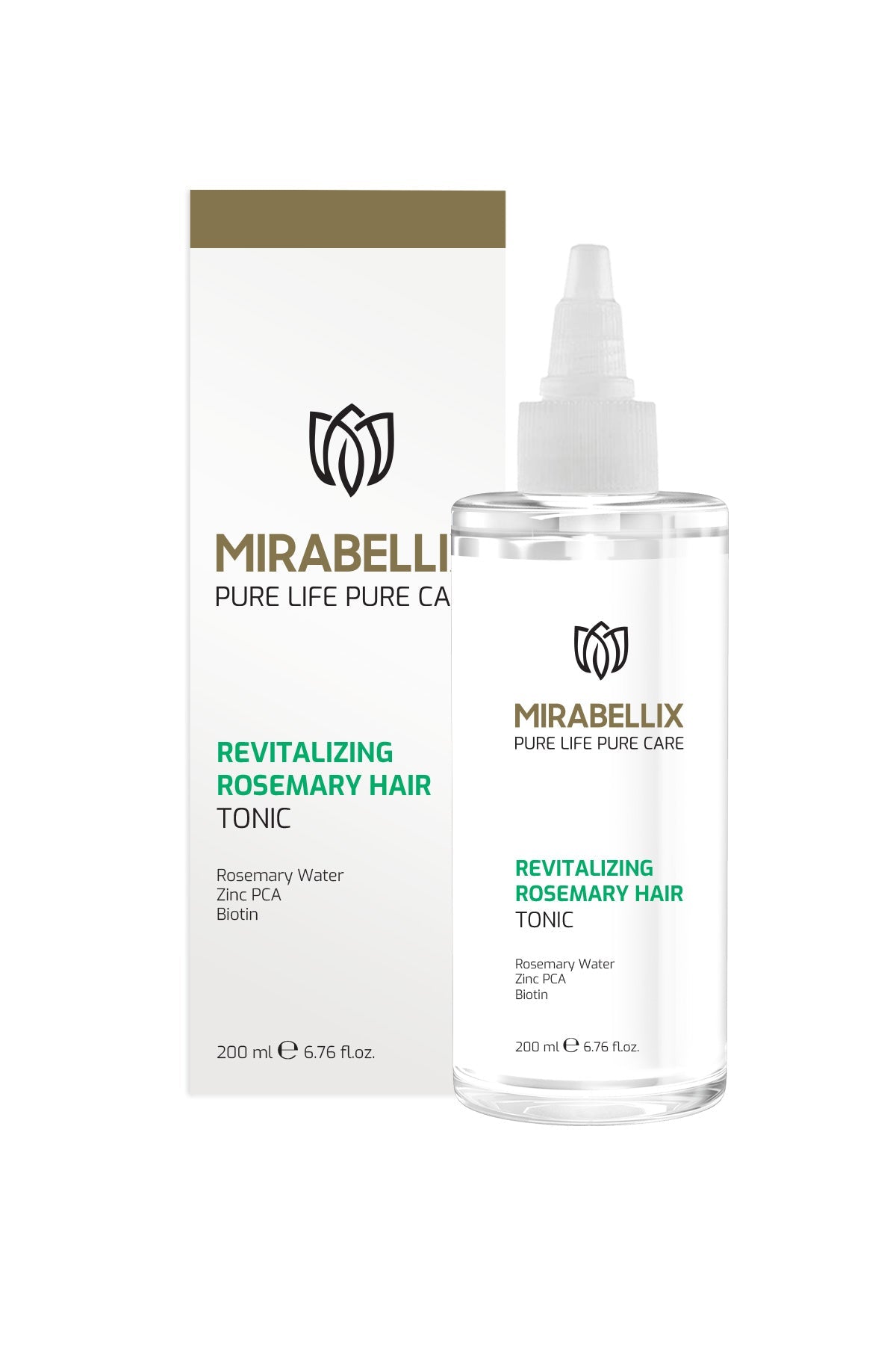 Mirabellix, Canlandırıcı Biberiye & Biotin Saç Toniği – Çinko PCA Destekli Güçlendirici Bakım 200 ml