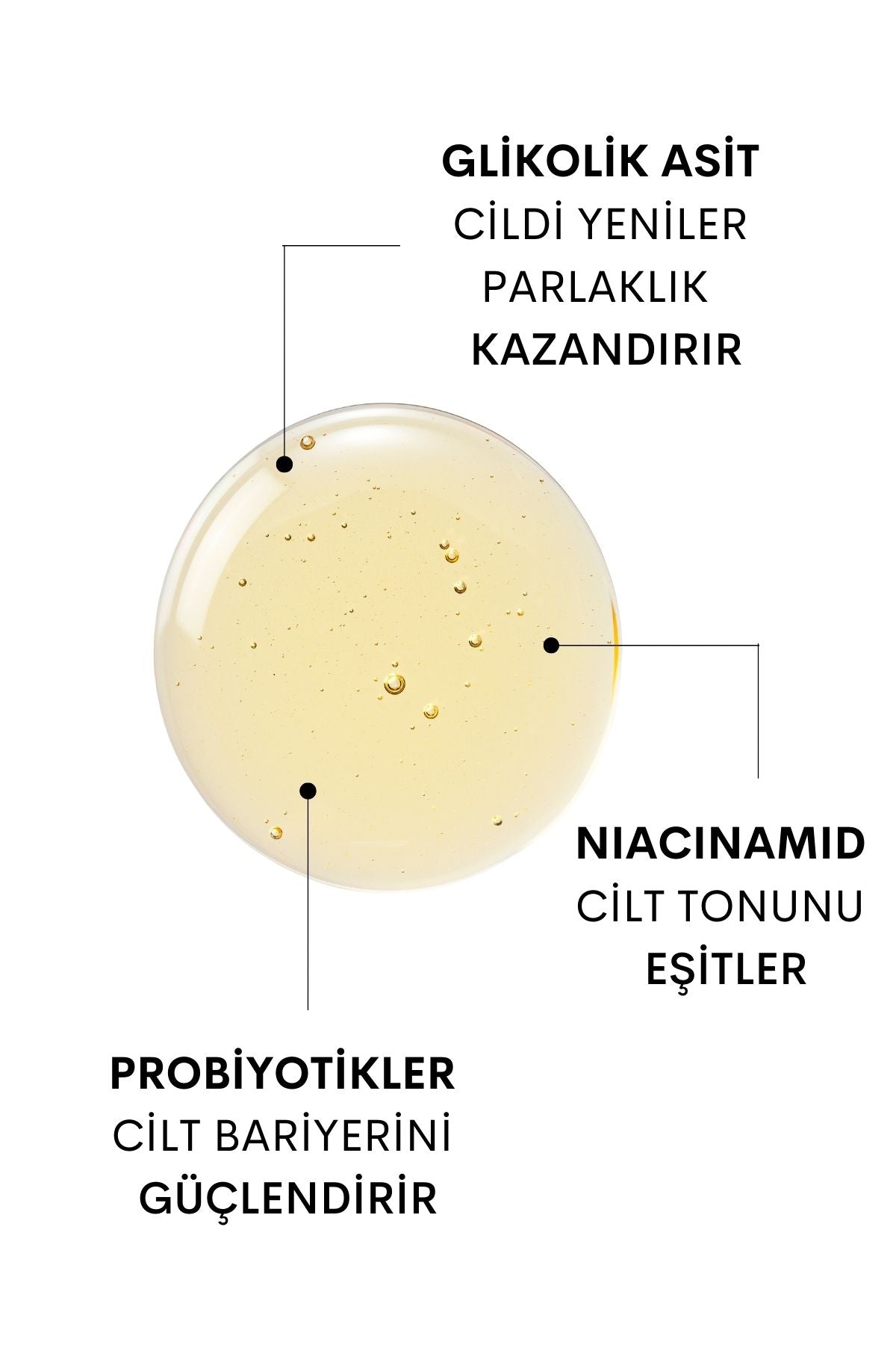 Mirabellix, Glikolik Asit & Niasinamid İçeren Aydınlatıcı ve Gözenek Sıkılaştırıcı Tonik – Prebiyotik Destekli 200 ml