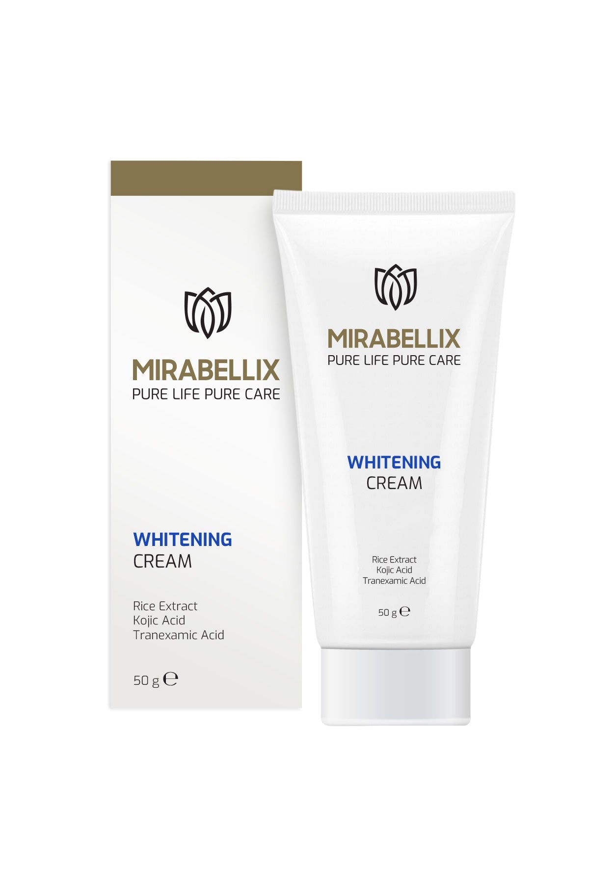 Mirabellix, Leke Karşıtı Beyazlatıcı Krem – Pirinç Özü İçeren Aydınlatıcı Bakım 50 ml